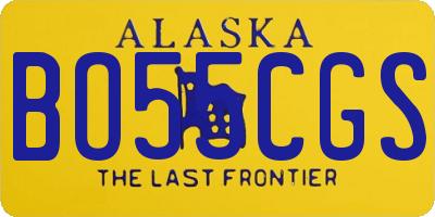 AK license plate BO55CGS