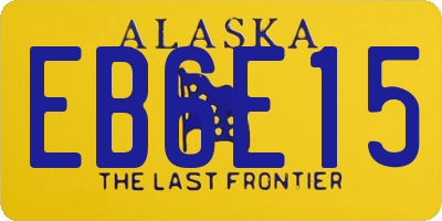 AK license plate EB6E15