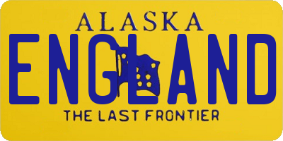 AK license plate ENGLAND