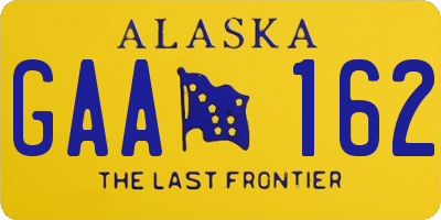 AK license plate GAA162