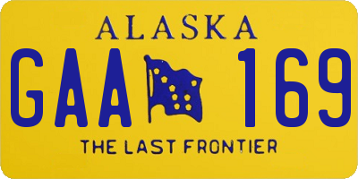 AK license plate GAA169