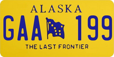 AK license plate GAA199