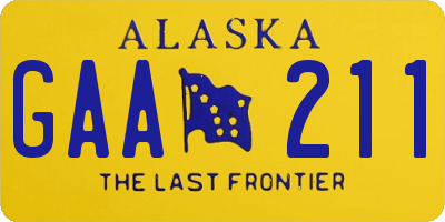 AK license plate GAA211