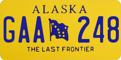 AK license plate GAA248