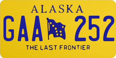 AK license plate GAA252