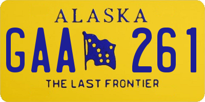 AK license plate GAA261