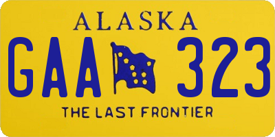 AK license plate GAA323