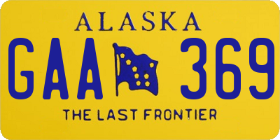AK license plate GAA369