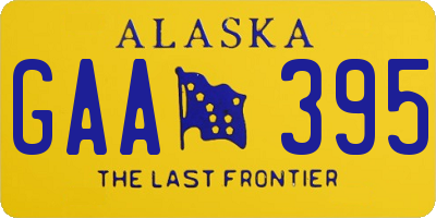 AK license plate GAA395