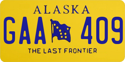 AK license plate GAA409