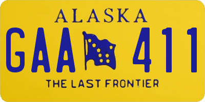 AK license plate GAA411