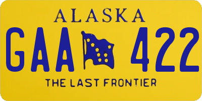 AK license plate GAA422