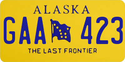 AK license plate GAA423