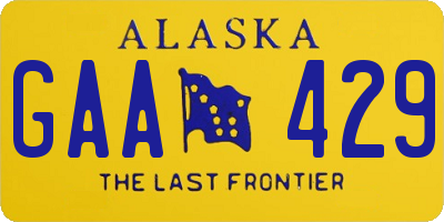 AK license plate GAA429