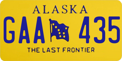 AK license plate GAA435