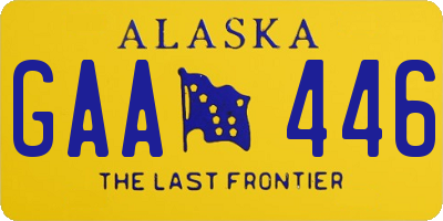 AK license plate GAA446