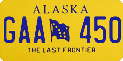AK license plate GAA450