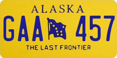 AK license plate GAA457