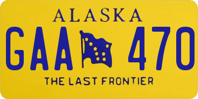 AK license plate GAA470