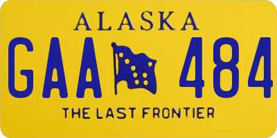AK license plate GAA484