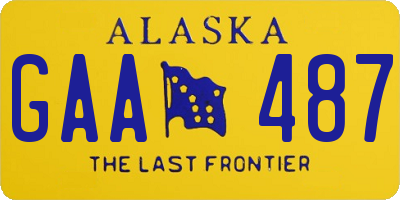 AK license plate GAA487