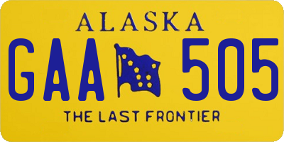AK license plate GAA505