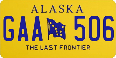 AK license plate GAA506