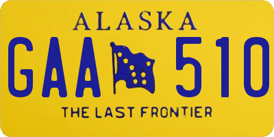 AK license plate GAA510