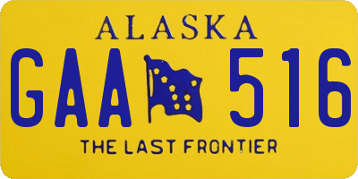 AK license plate GAA516