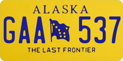 AK license plate GAA537