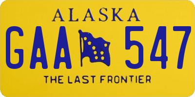 AK license plate GAA547