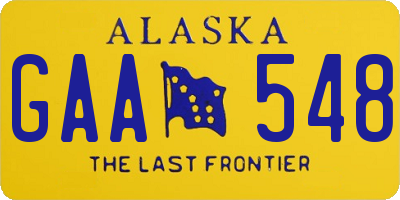 AK license plate GAA548