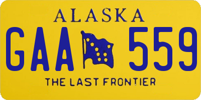 AK license plate GAA559