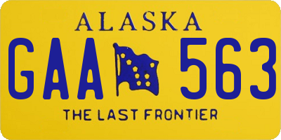 AK license plate GAA563