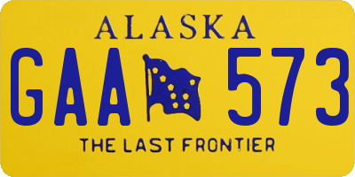 AK license plate GAA573