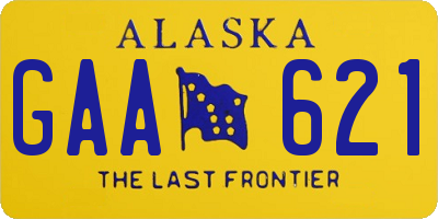 AK license plate GAA621