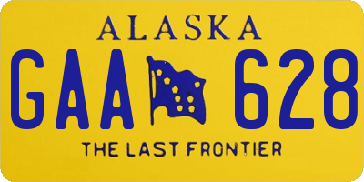 AK license plate GAA628