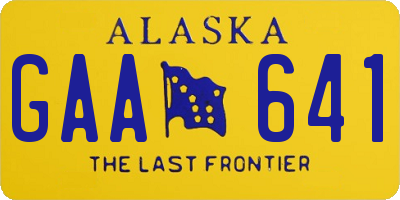 AK license plate GAA641