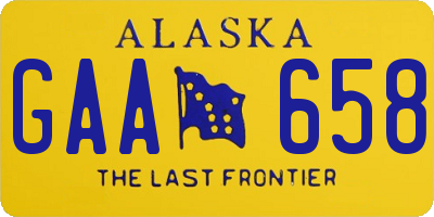 AK license plate GAA658
