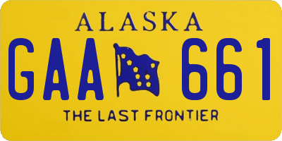 AK license plate GAA661