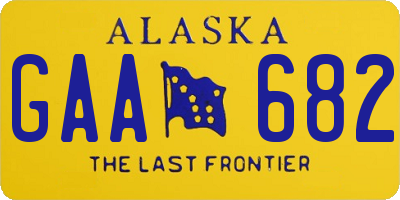 AK license plate GAA682