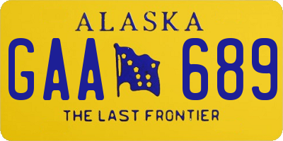 AK license plate GAA689