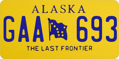 AK license plate GAA693