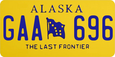 AK license plate GAA696
