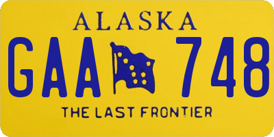 AK license plate GAA748