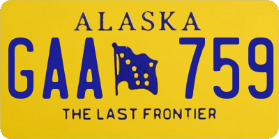 AK license plate GAA759