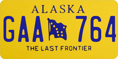 AK license plate GAA764