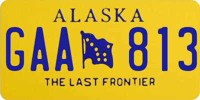 AK license plate GAA813