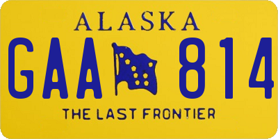 AK license plate GAA814