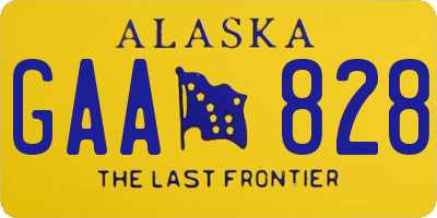 AK license plate GAA828